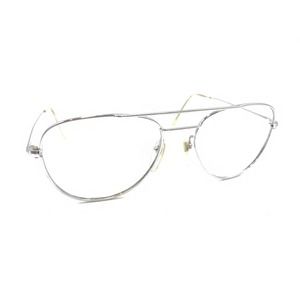 Amor Vintage Silver Chrome Metal Aviator Eyeglasses Frames 50-20 140 France